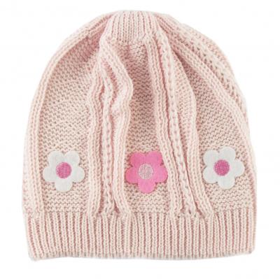 Aliap babymuts met bloem meisjes katoen licht