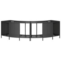 VidaXL Opbergschappen voor hottub 2 st poly rattan zwart - thumbnail