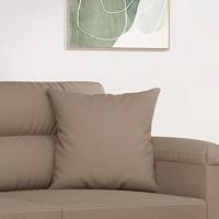 VidaXL Sierkussens 2 st 40x40 cm microvezelstof taupe - thumbnail