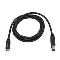 Kabel USB C naar USB B Startech USB315CB2M (2 m) Zwart - thumbnail