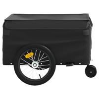 VidaXL Fietstrailer 45 kg ijzer zwart - thumbnail