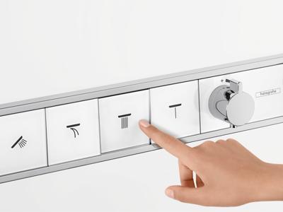 Hansgrohe RainSelect thermostaat afbouwdeel voor 4 functies, zwart/chroom Hansgrohe RainSelect thermostaat afbouwdeel voor 4 functies, zwart/chroom