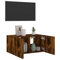 Tv-wandmeubel met LED-verlichting 60x35x31 cm gerookt eiken - thumbnail