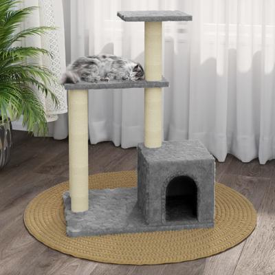 VidaXL Kattenmeubel met sisal krabpalen 71 cm lichtgrijs