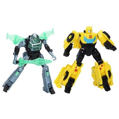 Transformers EarthSpark Cyber Combiner Bumblebee en Mo Malto actiefiguur