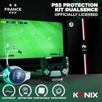 Beschermhoes voor DualSense PS5-controller - Konix - FFF - Siliconen - Duimsteun - Zwart - thumbnail