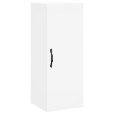 Hoge kast 34,5x34x180 cm bewerkt hout wit