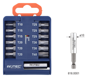 Rotec Bit-set | BASIC | Incl. bithouder | Bits TX | 13-delig - 825.0110