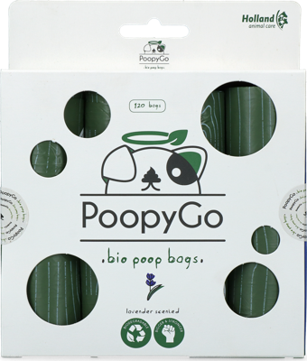 PoopyGo Eco friendly 120 st. (8x15 zakjes) Lavendelgeur