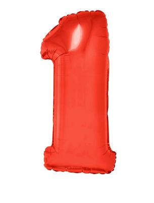 Folieballon Rood Cijfer &apos;1&apos; Groot