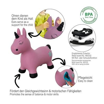 Jamara Bouncing Animal Unicorn pink with pump Jamara Bouncing Animal Unicorn pink with pump