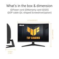 ASUS TUF Gaming VG32VQ1BR | 31,5 inch WQHD gebogen monitor | 165 Hz, 1ms MPRT, FreeSync Premium, HDR 10 | VA paneel, 16:9, 2560x1440, DisplayPort, HDMI - thumbnail