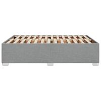 Bedframe zonder matras stof lichtgrijs 160x200 cm - thumbnail