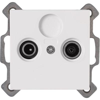 KOPP Athenis TV/Radio Wandcontactdoos Coax Inbouw Glanzend Wit