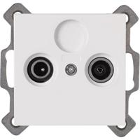 KOPP Athenis TV/Radio Wandcontactdoos Coax Inbouw Glanzend Wit - thumbnail