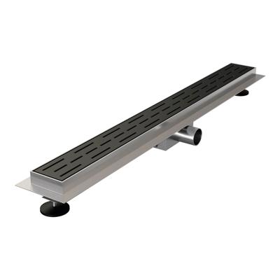 Brauer Douchegoot - 80x7.5cm - vloerflens - RVS - zwart DR-SRF80S Brauer Douchegoot - 80x7.5cm - vloerflens - RVS - zwart DR-SRF80S