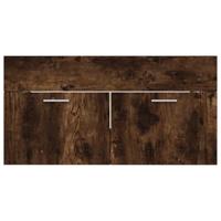 2-delige Badkamermeubelset bewerkt hout gerookt eikenkleurig - thumbnail