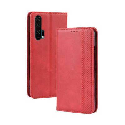 Magnetische gesp retro Crazy Horse textuur horizontale Flip lederen case voor HUAWEI Honor 20pro met houder & card slots & fotolijst (rood)