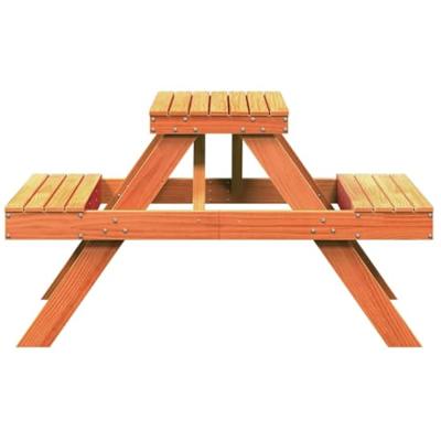 Picknicktafel 105x134x75 cm massief grenenhout wasbruin