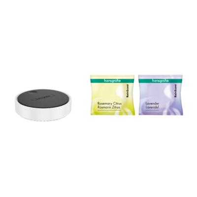 Starterset RainScent Tabletten Hansgrohe Wellness Houder incl. 2 Tabletten Mat Wit Starterset RainScent Tabletten Hansgrohe Wellness Houder incl. 2 Tabletten Mat Wit