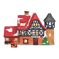 Wurm Lichthaus "Bahnhof" van porselein, Kleurrijk (B/H/D) 20x13x9cm - thumbnail