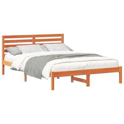 Bedframe Wasbruin 140 x 210 cm Massief grenenhout