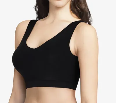 Bralette top met vulling - Soft Stretch - Padded top - Bralette / BH Top naadloos dames - Rood - zwart - Huidskleur