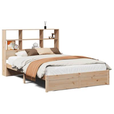 Bed met boekenkast zonder matras massief grenenhout 160x200 cm - thumbnail