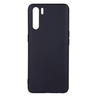 Shop4 - Oppo A91 Hoesje - Zachte Back Case Mat Zwart - thumbnail