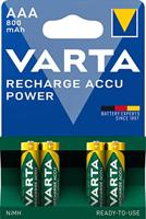 Varta oplaadbare accu Ready2Use AAA 800mAh 4-pack 4er Pack Chrom/Grün - thumbnail