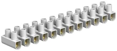 OBO Bettermann 2056372 Kroonsteenstrip Flexibel: - Massief: 10-10 mm² Aantal polen: 12 1 stuk(s) Wit