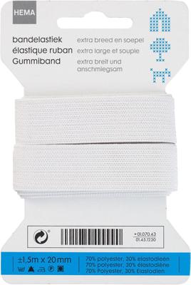 HEMA Bandelastiek 1.5mx20mm soepel zwart (zwart)