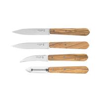 Opinel Keukenmessen olijfhout - 4-delig - thumbnail