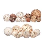 Set decoratieve ballen Gift Decor Wit Bruin 20 x 30 x 10 cm (12 Stuks) - thumbnail