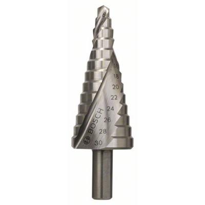 Bosch Accessories 2608597520 Bosch Power Tools HSS Getrapte boor Gezamenlijke lengte 93.5 mm 3 vlakken schacht 1 stuk(s)