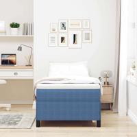 Bedframe Blauw 90 x 200 cm Katoenen stof - thumbnail