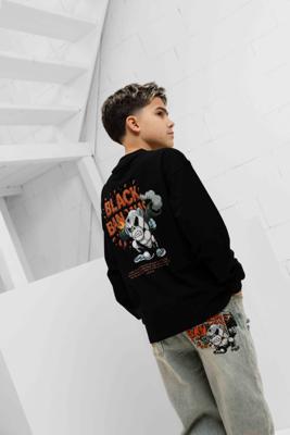 Black Bananas Explode Longsleeve Kids Zwart - Maat 164 - Kleur: Zwart | Soccerfanshop