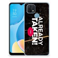 OPPO A15 | Siliconen hoesje | met naam Already Taken Black - thumbnail