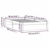 Bedframe massief hout 90x190 cm 3FT Single - thumbnail
