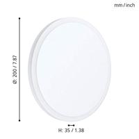 Eglo Led wandlampMongodio 1 20cm wit - 98656 - thumbnail