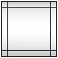 VidaXL Wandspiegel vierkant 50x50 cm ijzer zwart - thumbnail