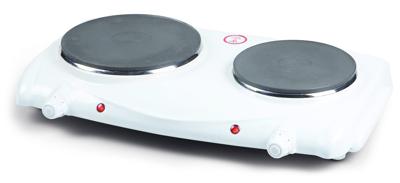 Domo elektrische kookplaat, 1000-1500W, wit