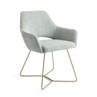 Jesper Home Yanai eetkamerstoel Soft Sage beehive gold - thumbnail