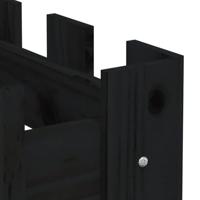 VidaXL Plantenbak verhoogd hekontwerp 200x30x30 cm grenenhout zwart - thumbnail