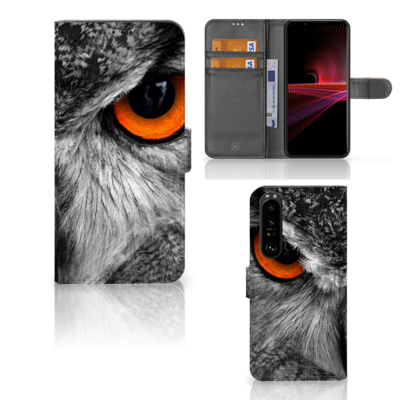 Sony Xperia 1 III | Telefoonhoesje | Met pasjeshouder | Uil