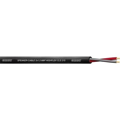 Cordial CLS 215 Black 100 Luidsprekerkabel 2 x 1.5 mm² Zwart per meter Cordial CLS 215 Black 100 Luidsprekerkabel 2 x 1.5 mm² Zwart per meter
