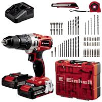 Einhell Power X-Change TE-CD 18/2 Li-i +64 (2x2,0 Ah) Accu-klopboor/schroefmachine 2 snelheden Incl. 64-delige set accessoires, Incl. lader, Incl. 2 accus - thumbnail