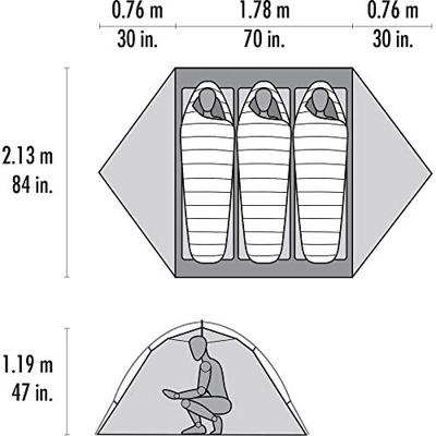 MSR Access 3 Trekkerstent Oranje