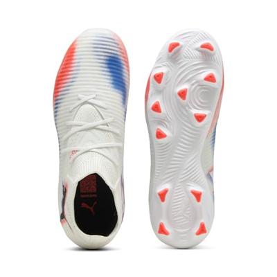 PUMA Future 8 Pro Gras / Kunstgras Voetbalschoenen (MG) Kids Wit Felrood Blauw PUMA Future 8 Pro Gras / Kunstgras Voetbalschoenen (MG) Kids Wit Felrood Blauw