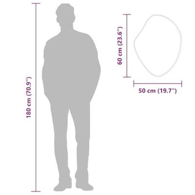 VidaXL Wandspiegel 60x50 cm zilverkleurig VidaXL Wandspiegel 60x50 cm zilverkleurig